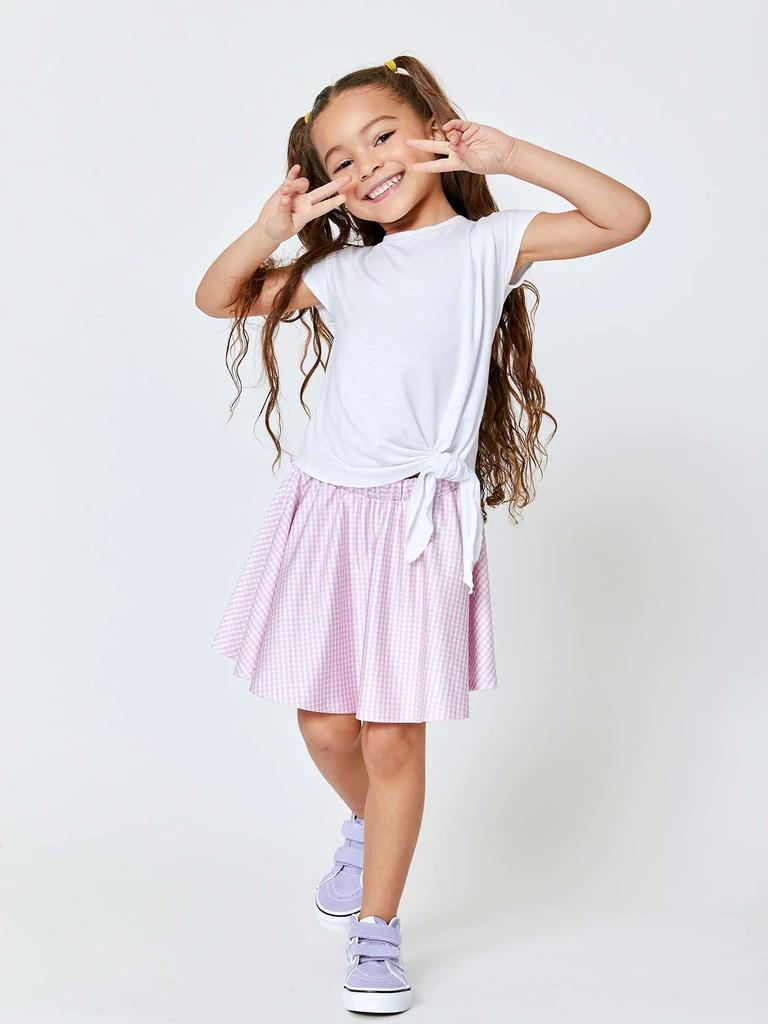 Pink Gingham Skater Skirt